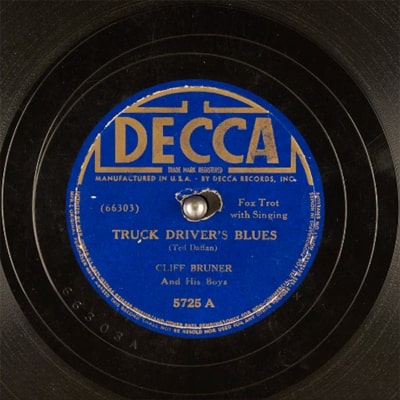Truck Driving Blues by Cliff Bruner