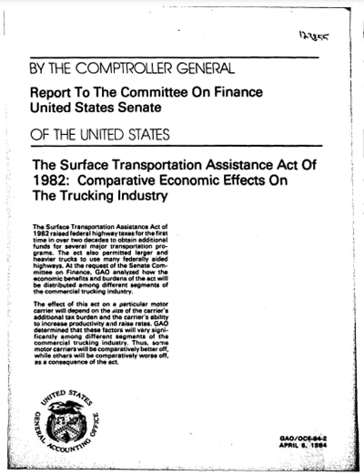 Surface Transportation Assistance Act of 1982