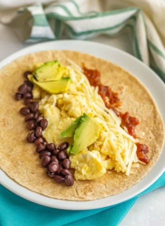 Healthy Breakfast Burrito for truckers