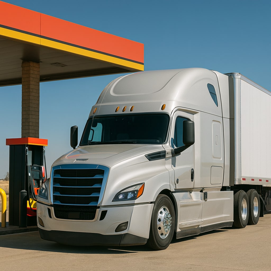 Cascadia on a fuel pump