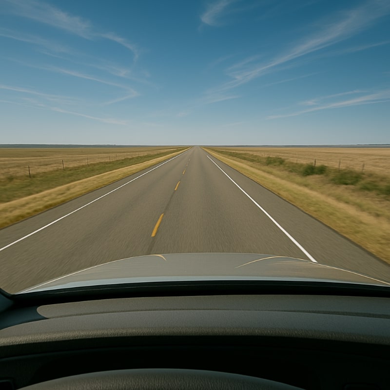 Long-haul driving from cabin perspective